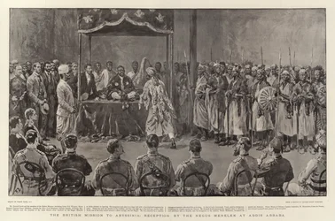 The British Mission to Abyssinia, Reception by the Negus Menelek at Addis Abbaba